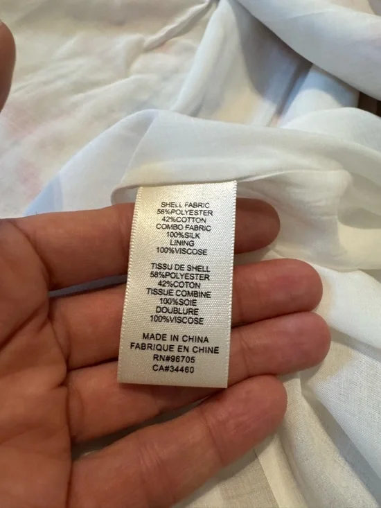 Rebecca Taylor Emma Dress Women’s Size 2 Floral Maxi Cream Blush Blue Pockets - Picture 15 of 16